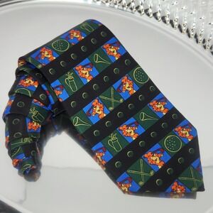 Disney By Exquisite Apparel Tiger Jacquard Golf Tie, 58"‎ x 3¾" 100% Polyester